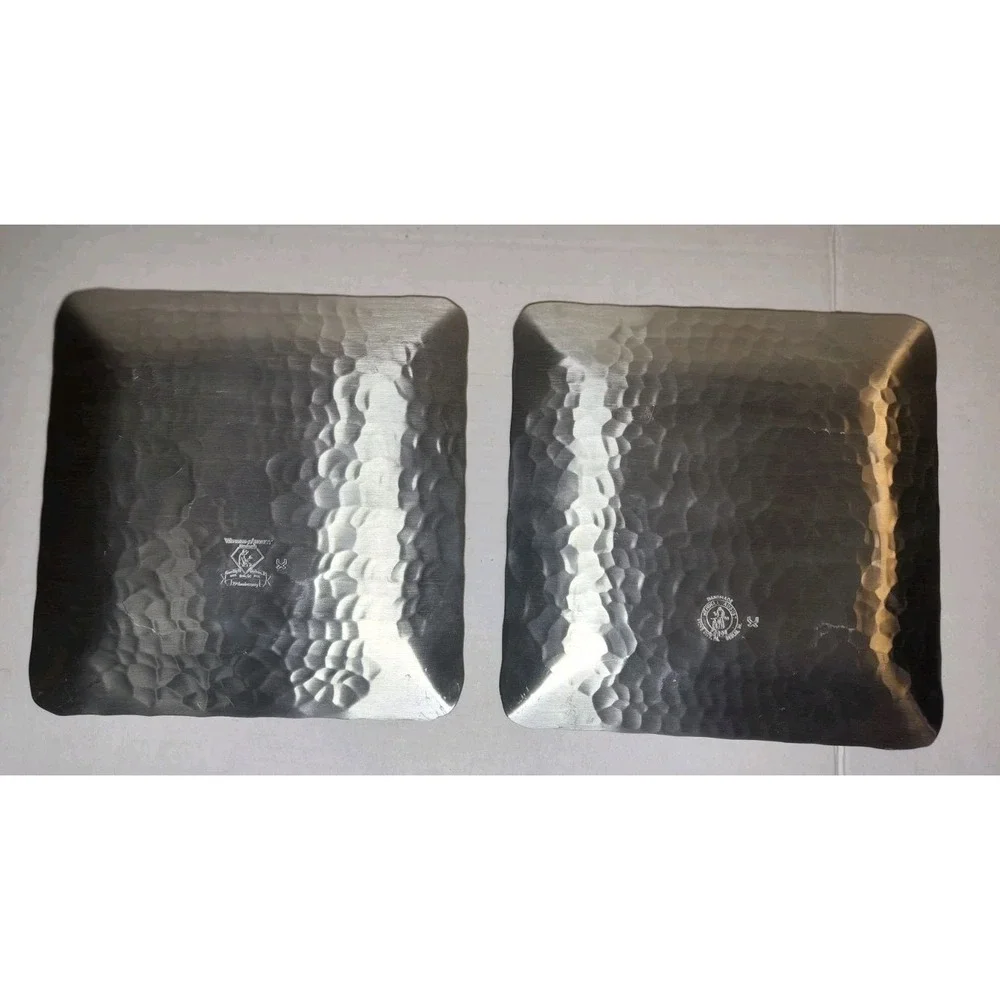 Set Of 2 Wendell August Forged Trays Jesus Loves The Children & Noah's Ark 9